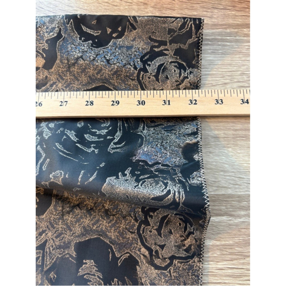 Womens Small Black and Gold Floral Mini Dress Studio M Bella Swan Fairy Goth - Picture 9 of 11